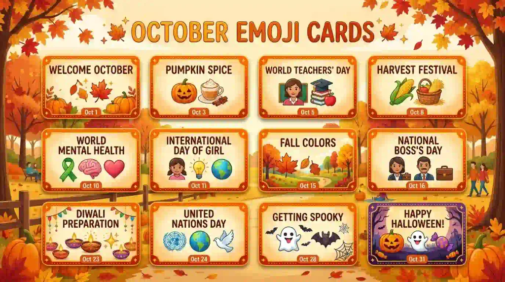 October Emoji Cards