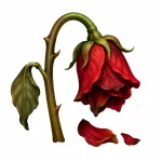 dead rose emoji