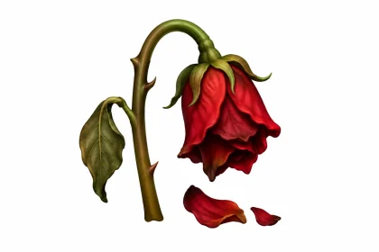 dead rose emoji