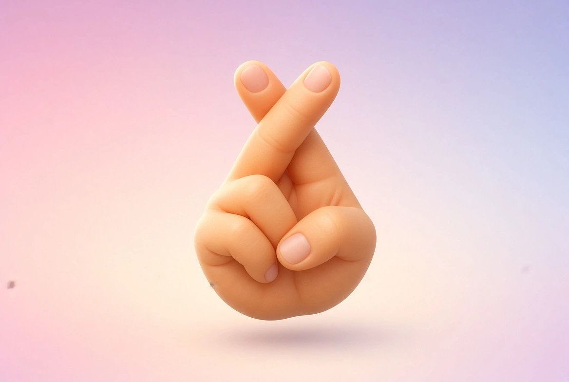 fingers crossed emoji