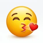 kiss face emoji