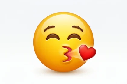 kiss face emoji