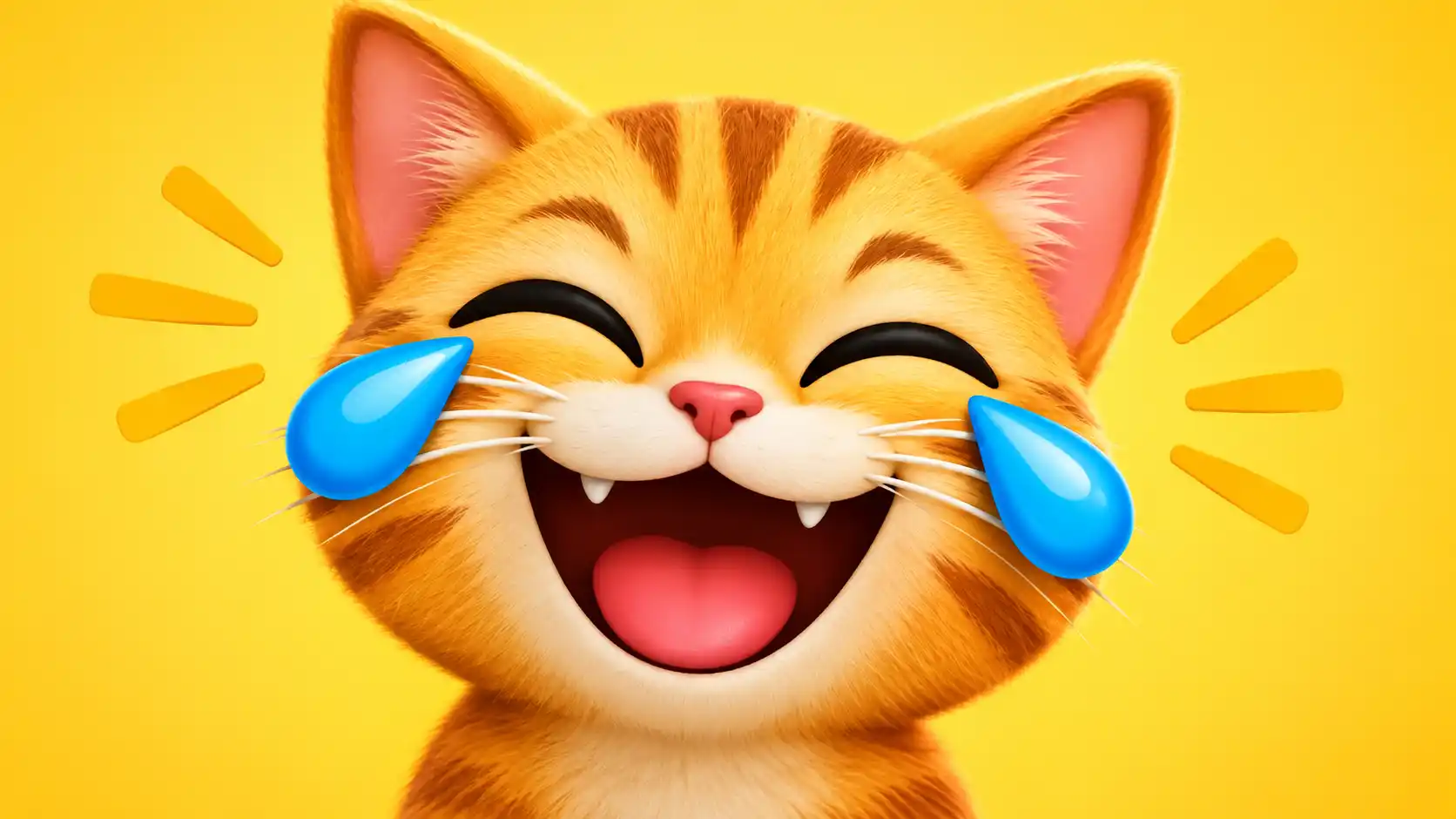 Cat laughing emoji